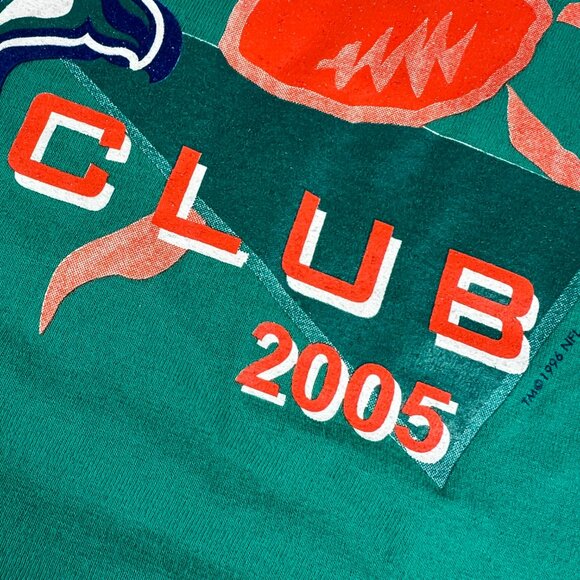 Y2K 2005 Miami Dolphins Football Club Shirt Extra Extra Large Green 90s Logo Tee - Picture 4 of 12
